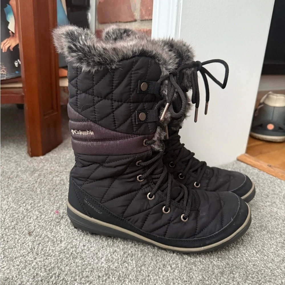 Columbia‎ Women's Black Quilted Fur-Lined Boots